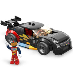 Mega Hot Wheels ATS-V race car assembly showing authentic details for imaginative play