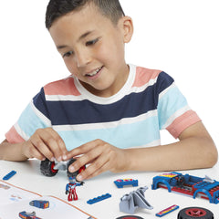 Mega Hot Wheels Race Ace side view shows giant wheels for dynamic action play