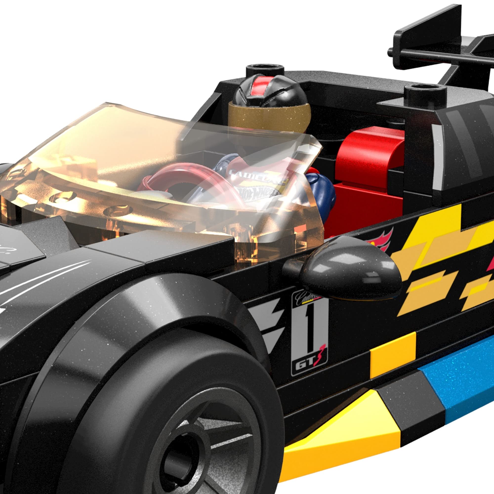 Mega Hot Wheels sleek race design rear spoiler detail for authentic aesthetics