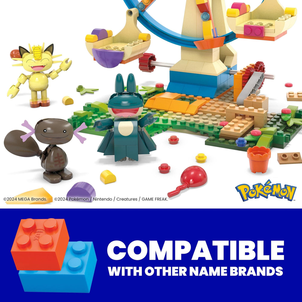 Mega Pokemon Mime Jr. figure adds creative build options during play.