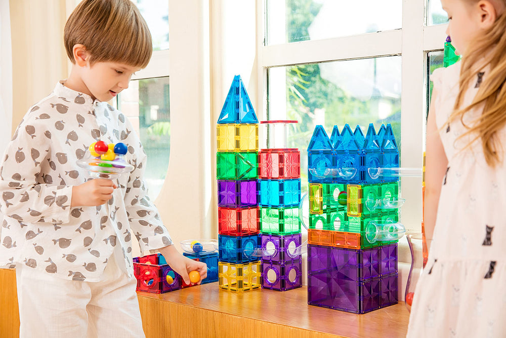 MEGAGONTILES building-playset promoting creative problem-solving during play