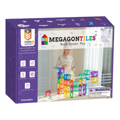 MEGAGONTILES Marble Run 120pcs tiles in action for STEM exploration