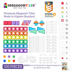 MEGAGONTILES translucent tiles marble run showcasing bright tracks under light