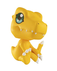 Megahouse Digimon Agumon Look Up PVC figure close-up revealing sculpt details.