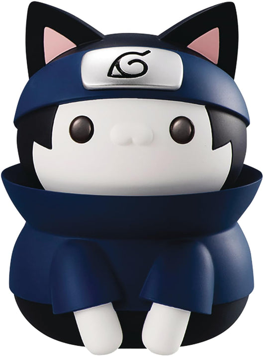Megahouse Naruto Nyanto Sasuke figure front view for shelf display.