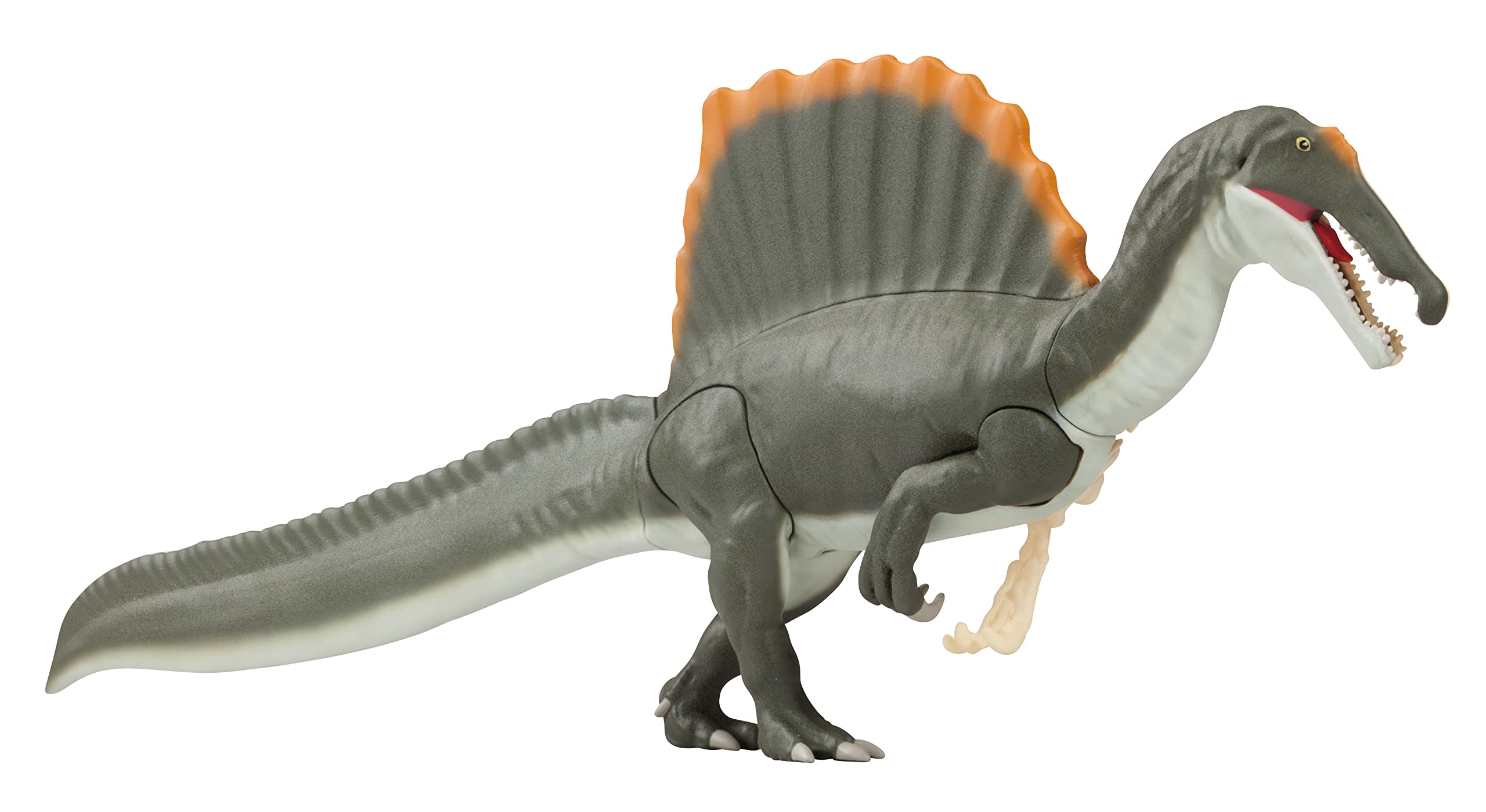 Megahouse Spinosaurus puzzle half-fish accessory adds a lifelike snack scene.
