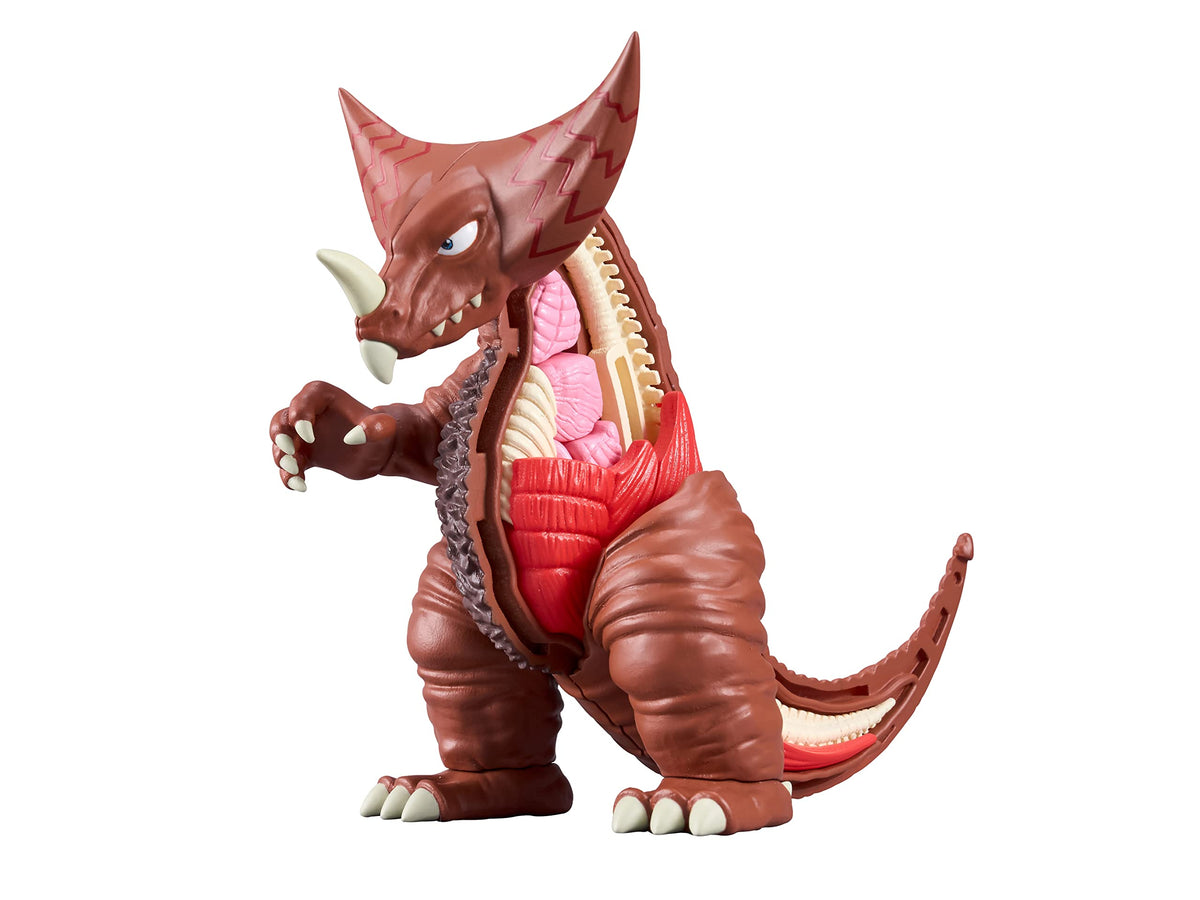 Megahouse Ultraman Gomora Kaitai Puzzle front view shows skeleton and muscles for display.