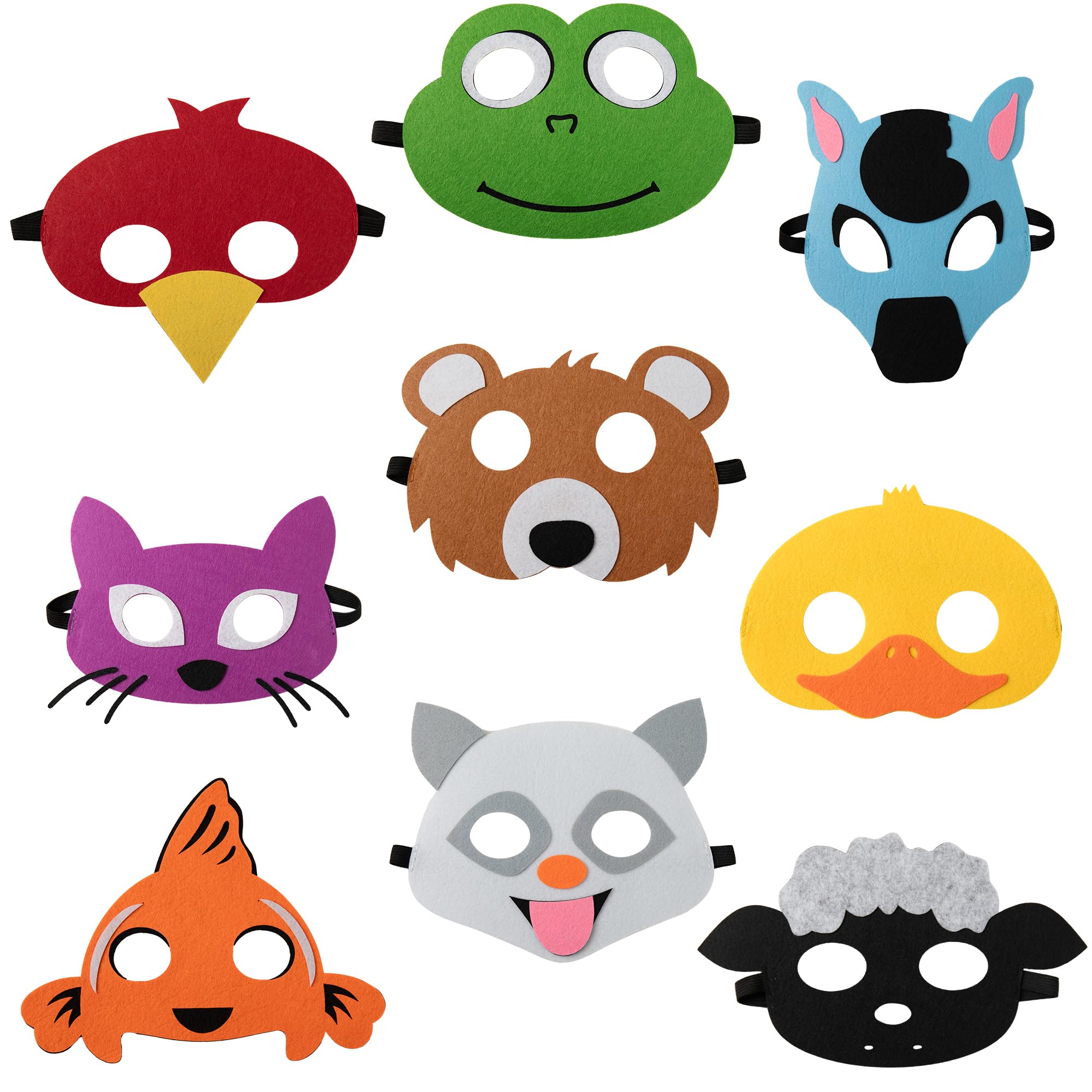 MegeFul green frog mask; eco-friendly felt for classroom fun