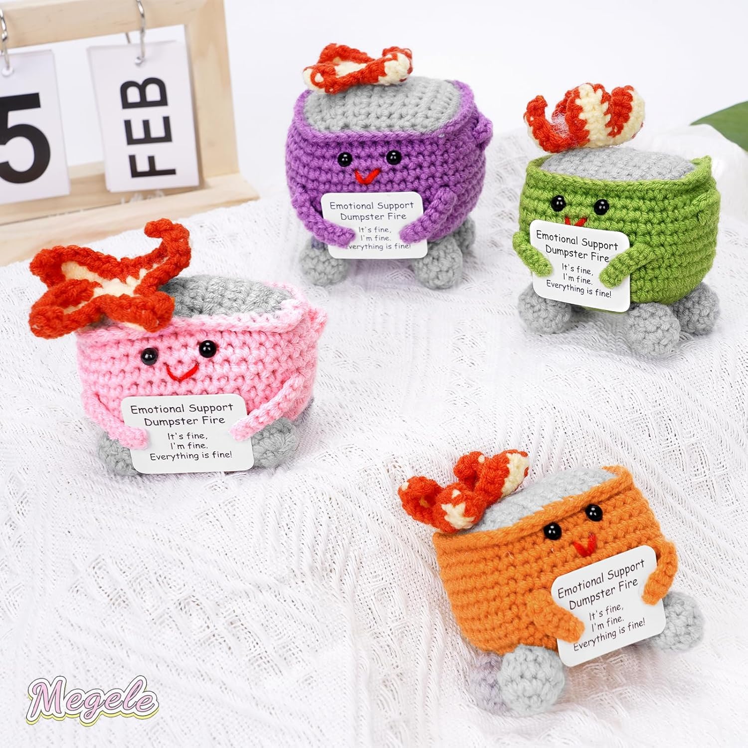 Megele handmade gift with tag is ready for gifting and desk decor.