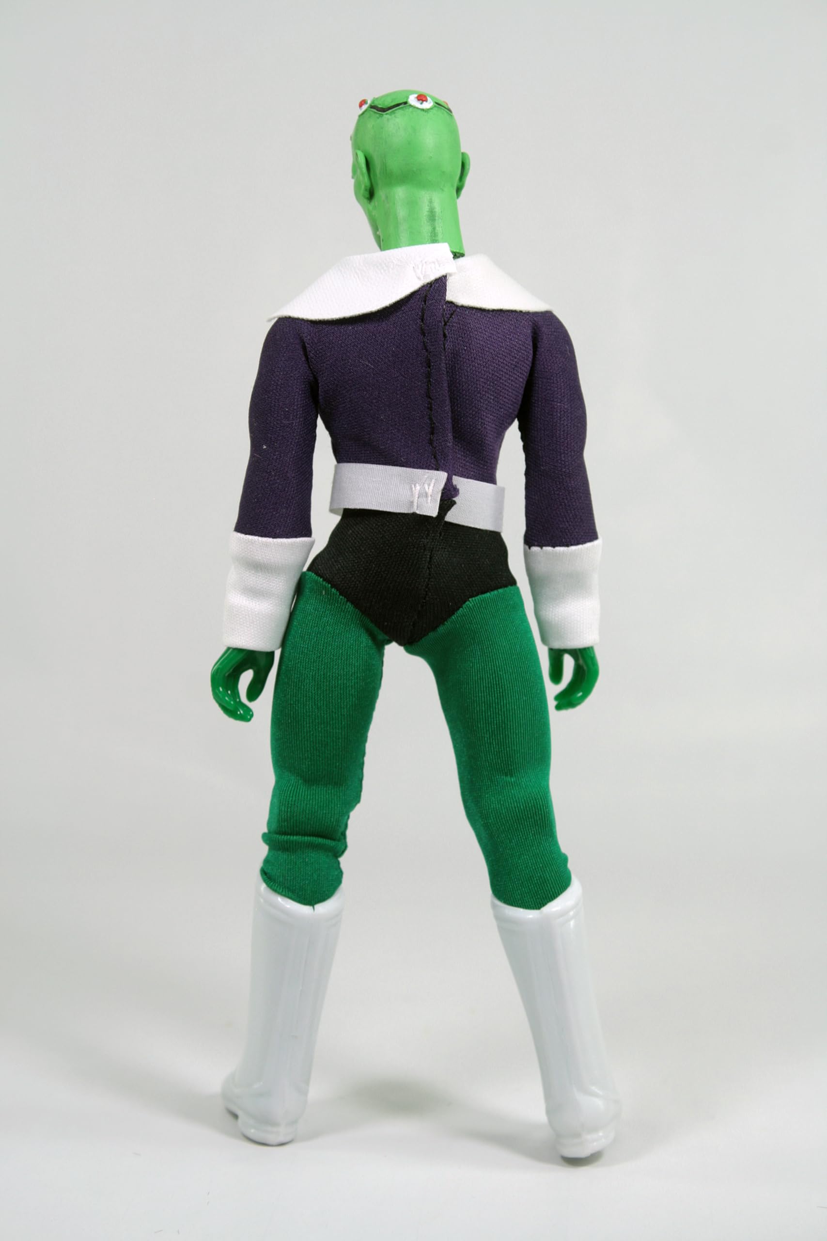 Mego Brainiac 50th anniversary accessories shown with retro costume details.