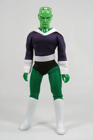 Mego Brainiac figure in classic box art for shelf display.