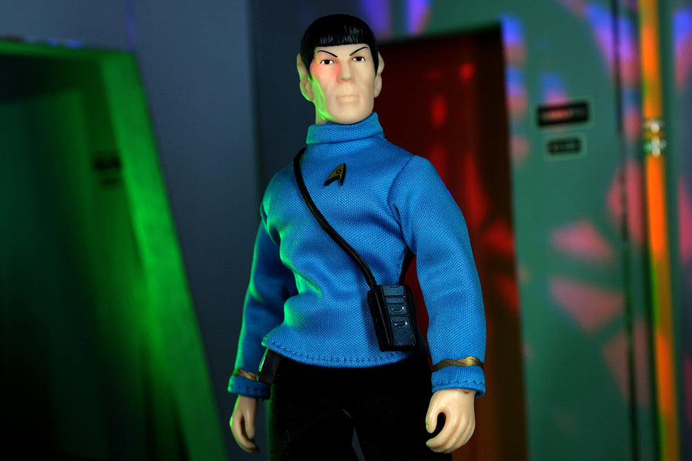 Mego Star Trek Spock 8-inch figure face detail.