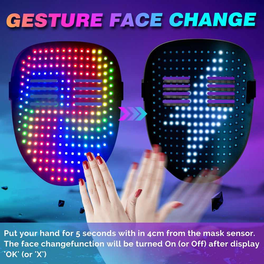 MEGOO Led Mask adjustable strap ensures comfortable fit on all-night events