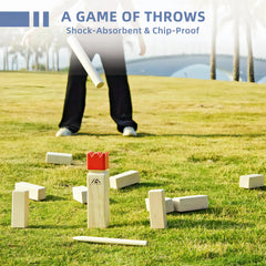 Megwoz tossing dowels in action for precise throws.