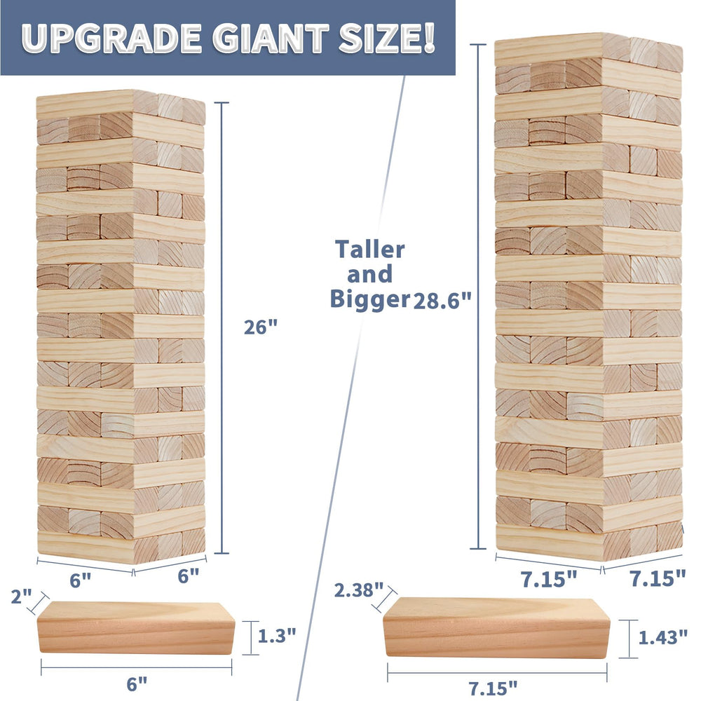 Megwoz New Zealand pine blocks showing premium wood texture for durable family games