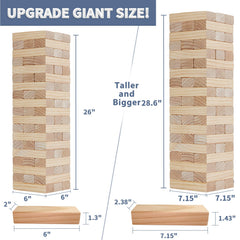 Megwoz New Zealand pine blocks showing premium wood texture for durable family games