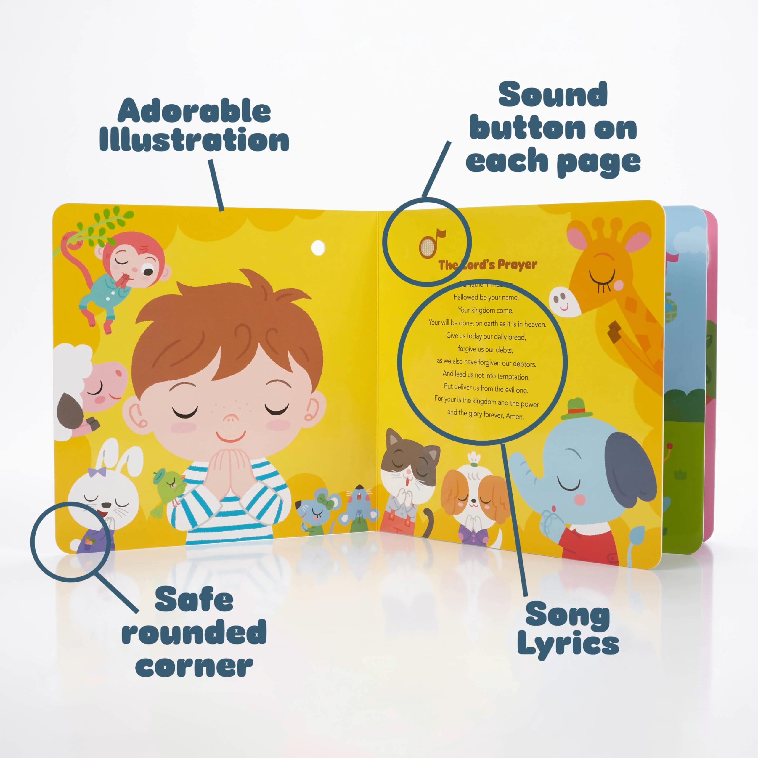 Mehmeh Prayer songs for toddlers with easy-to-press buttons support independent play