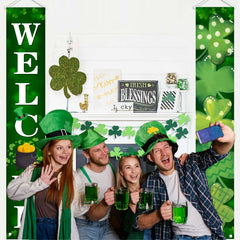MEHOFOND St. Patrick's Day banner suits indoor walls and exterior porches.