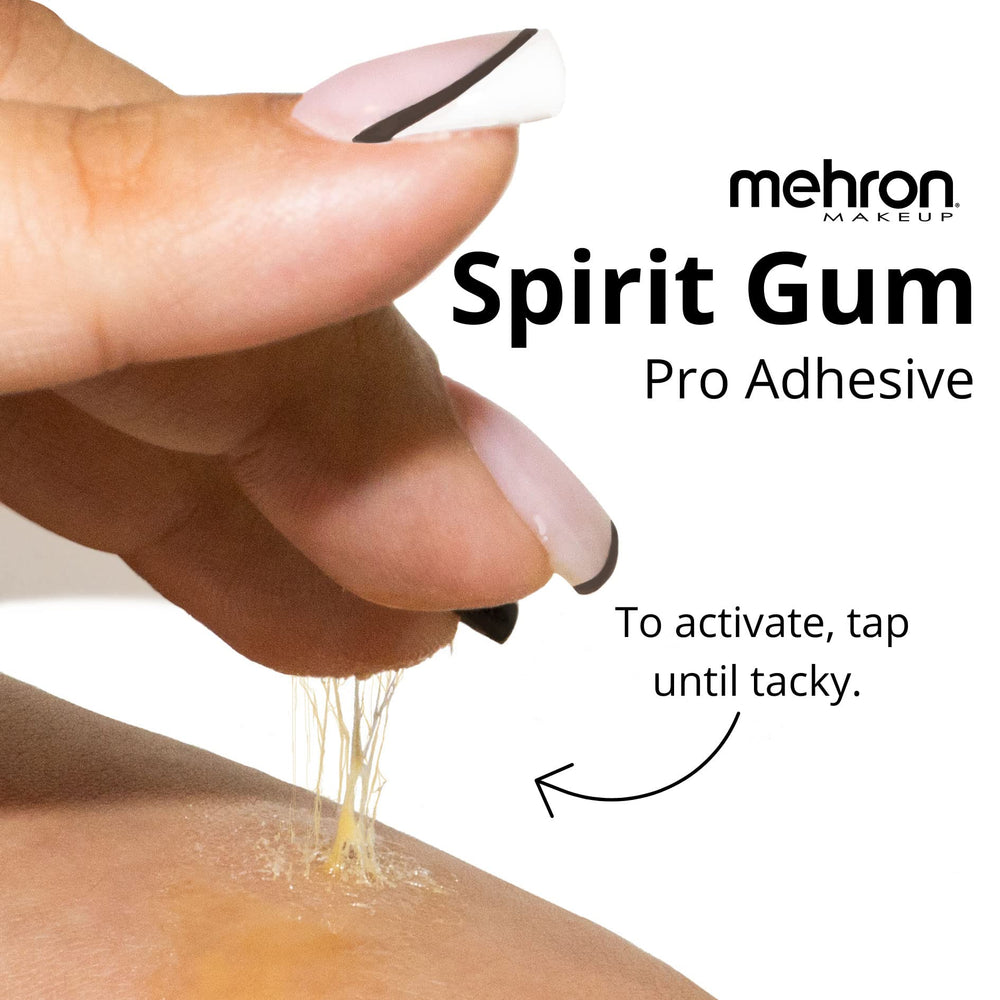 Application of Mehron Spirit Gum on skin for precise prosthetic placement