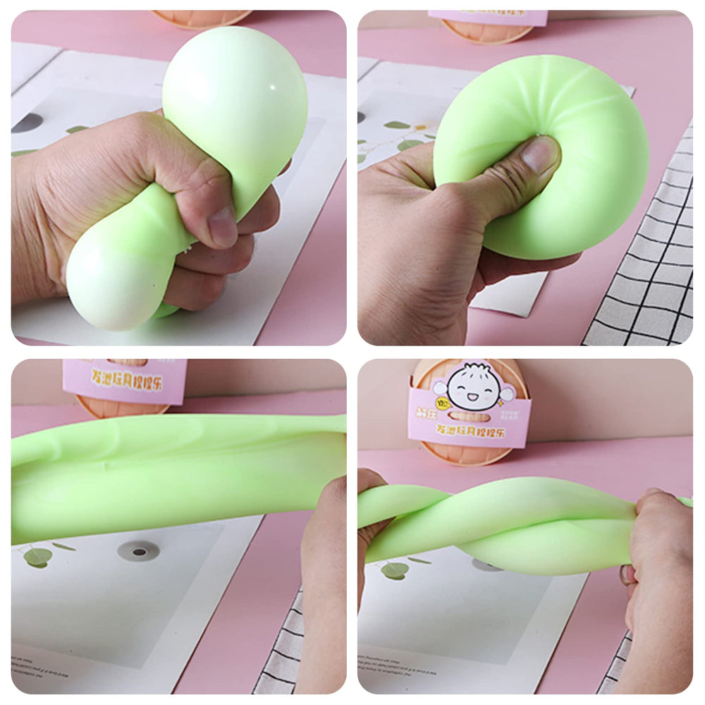 Meiest dumpling stress ball pink, portable stress relief for work or study.