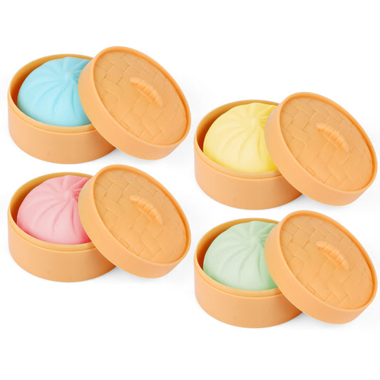 Meiest dumpling stress ball yellow, ideal fidget for focus and calm.