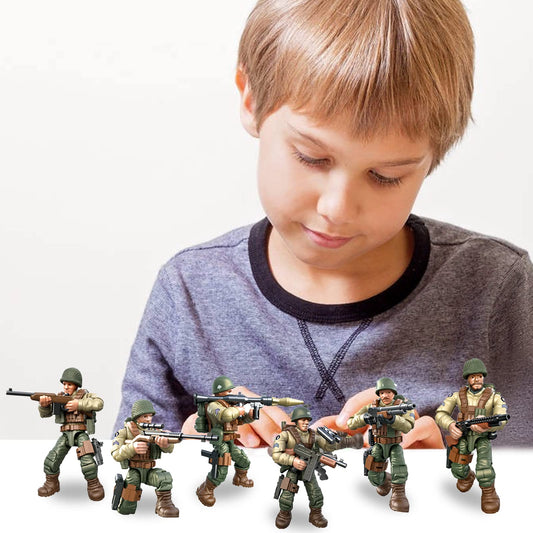 MEIEST accessories and weapons enhance pretend warfare play and display options