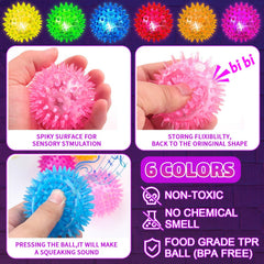 Meijoy light up ball in purple glow, bright visuals and hand massage feel