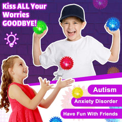 Meijoy light up ball in red glow, curiosity and tactile exploration for kids