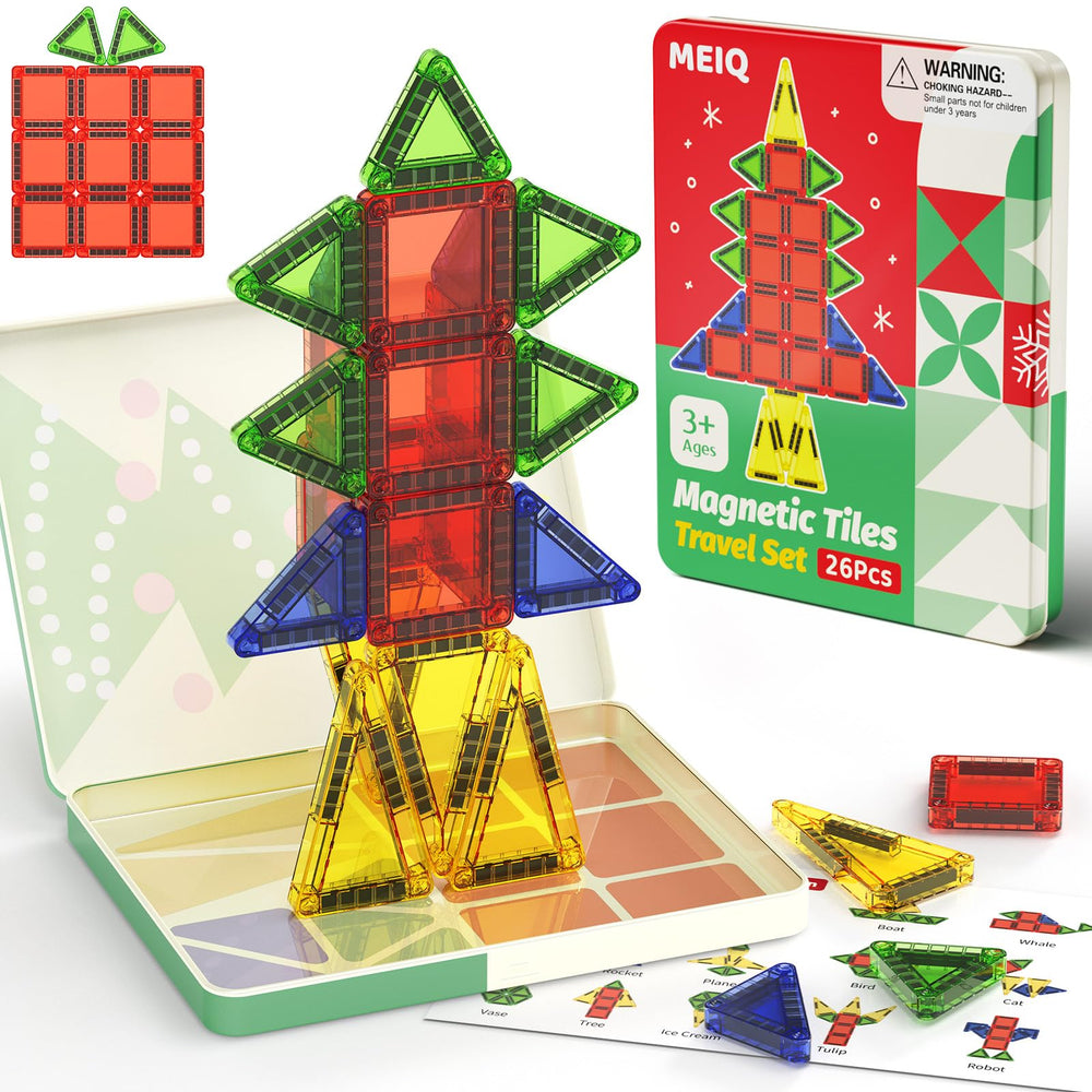 MEIQ magnetic tiles supporting systematic thinking and structural stability.