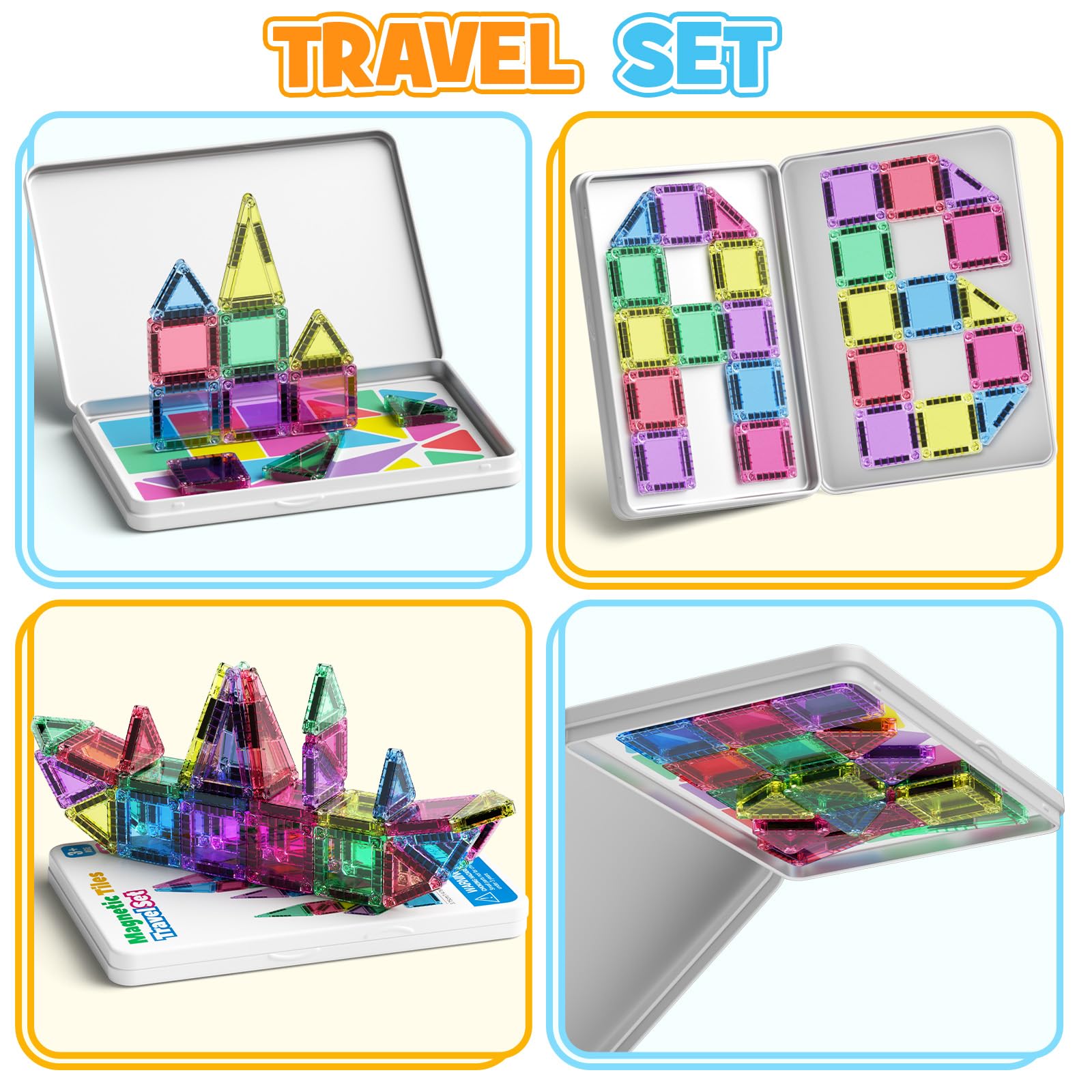 MEIQ square tiles supporting early geometry skills during creative play.
