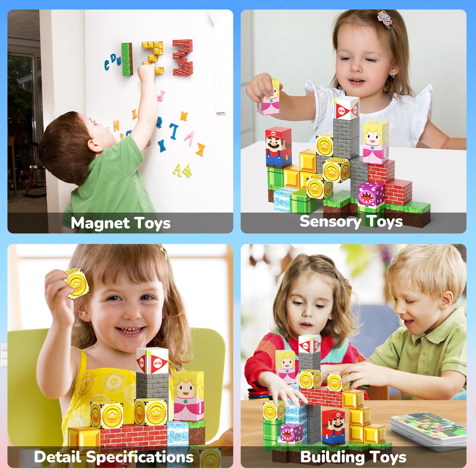 MEIQ blocks form durable play structures, encouraging spatial thinking during playtime.
