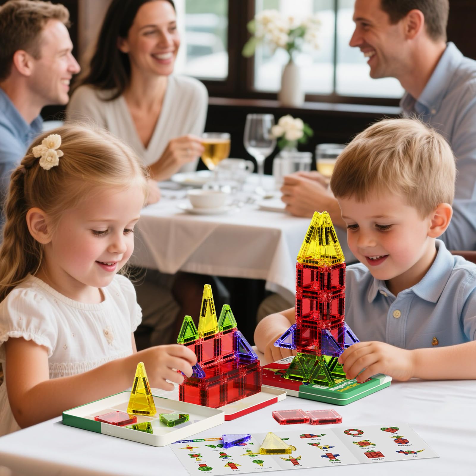 MEIQ ABS plastic tiles with rounded edges for safe, durable play.