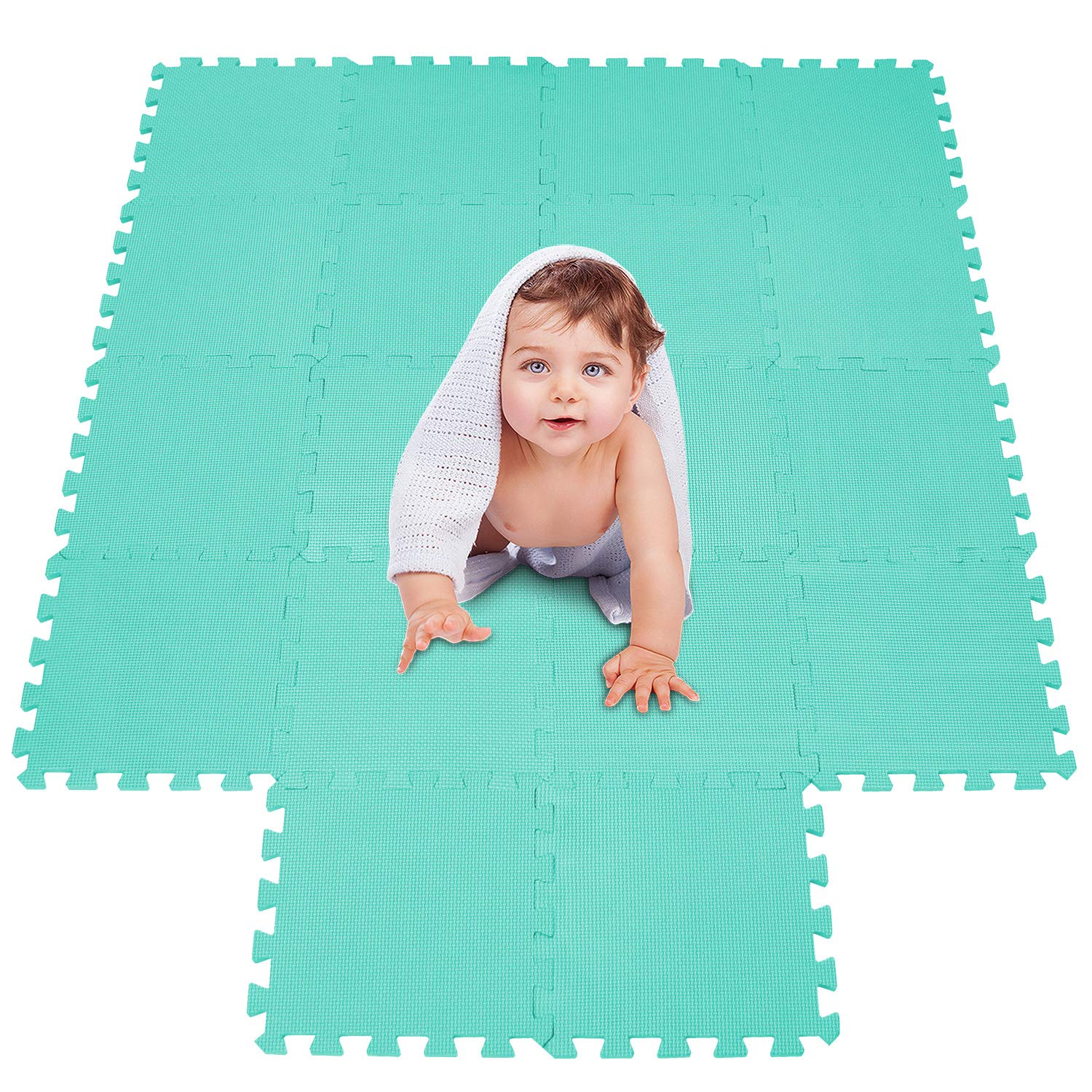 Meiqicool foam mat on hard floor cushions knees during active play