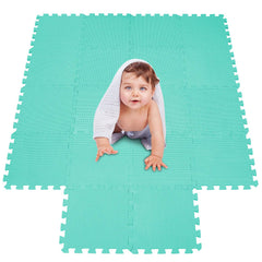 Meiqicool foam mat on hard floor cushions knees during active play