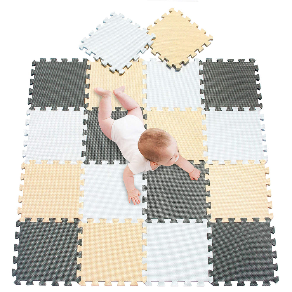 Meiqicool foam play mat interlocking tiles for a safe modular play area