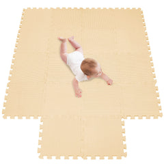 Meiqicool foam play mat tiles 12x12 inches for cushioned, versatile play on hard floors.