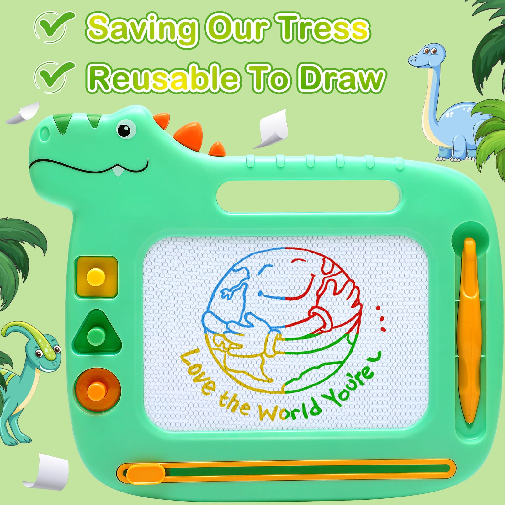 MEJCFARI dinosaur stamps included for imaginative stamping and creative play