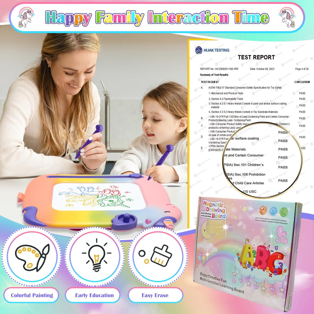 MEJCFARI doodle board color sections help kids learn colors during fun drawing