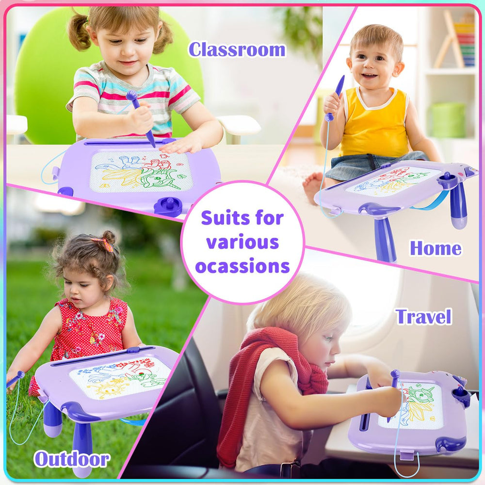 MEJCFARI unicorn drawing board features durable ABS construction to resist wobble