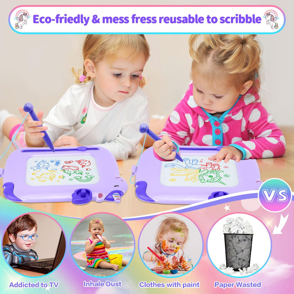 MEJCFARI erasable doodle board with quick wipe surface for mess-free drawing