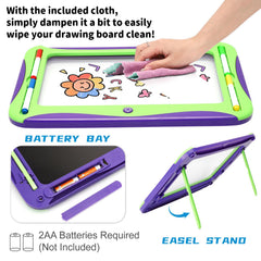 MEJCFARI glow-in-the-dark doodle pad for glowing neon designs