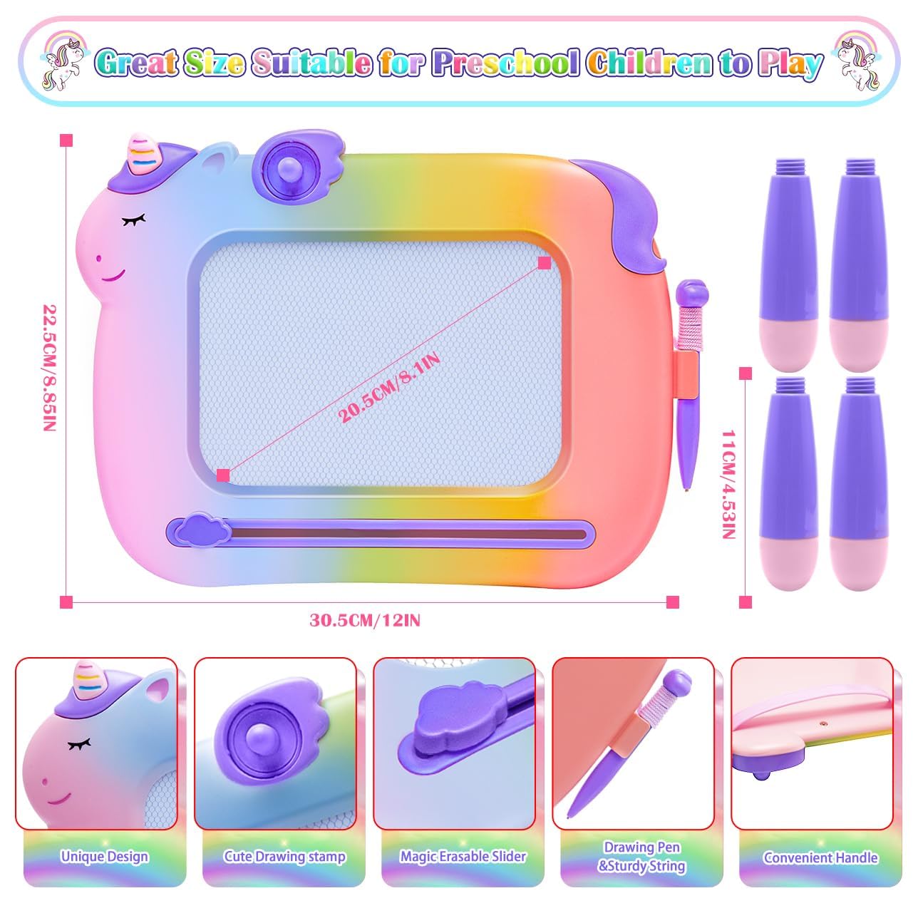 MEJCFARI magnetic drawing pen and eraser enable quick, mess-free erasing