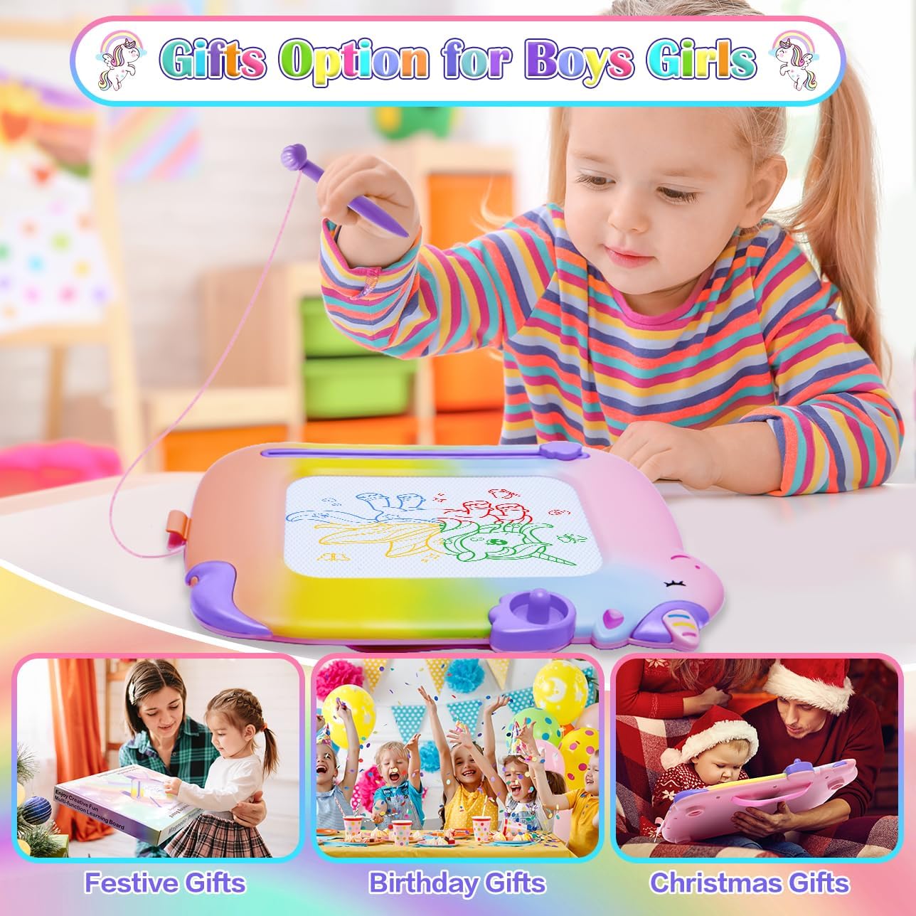 MEJCFARI mess-free drawing supports focused play and clean-up