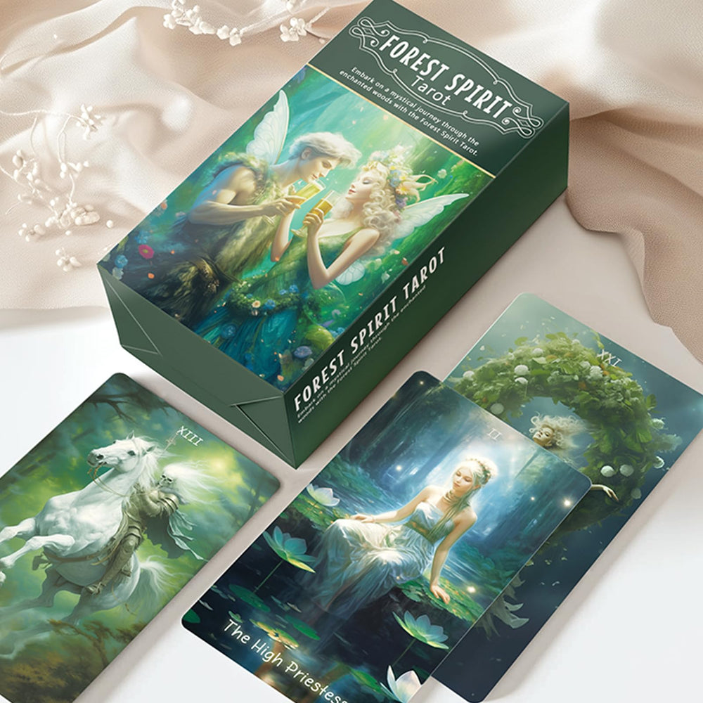 Mekasthos Elf Tarot deck packaging emphasizing gift-ready presentation.