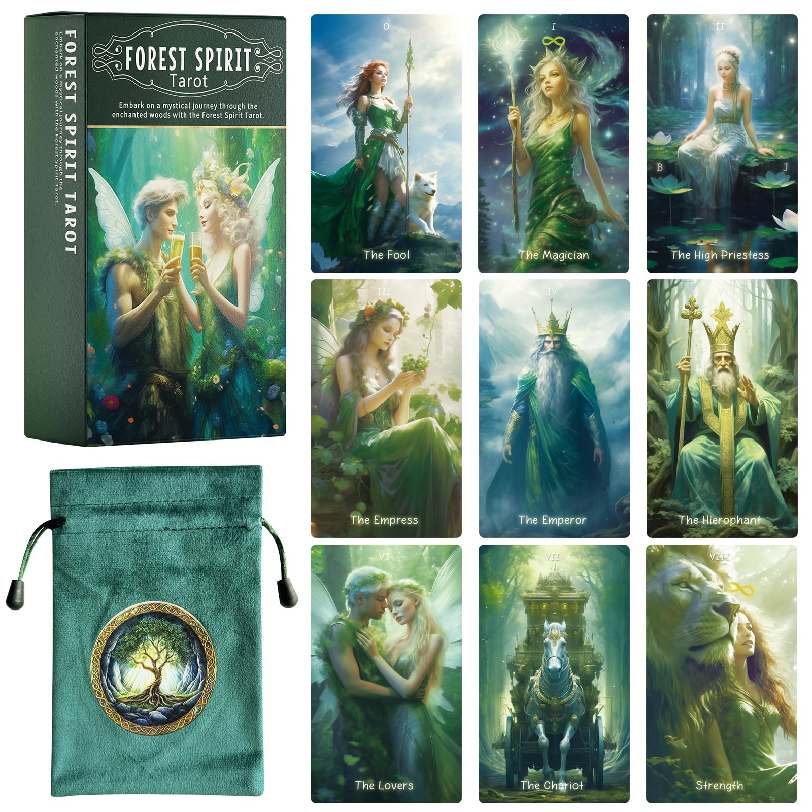 Mekasthos Elf Tarot spread shot showing layout possibilities.