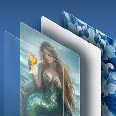 Mekasthos ocean-mermaid art adds immersive storytelling to daily divination.