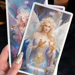 Mekasthos tarot art details highlight original pretty design.