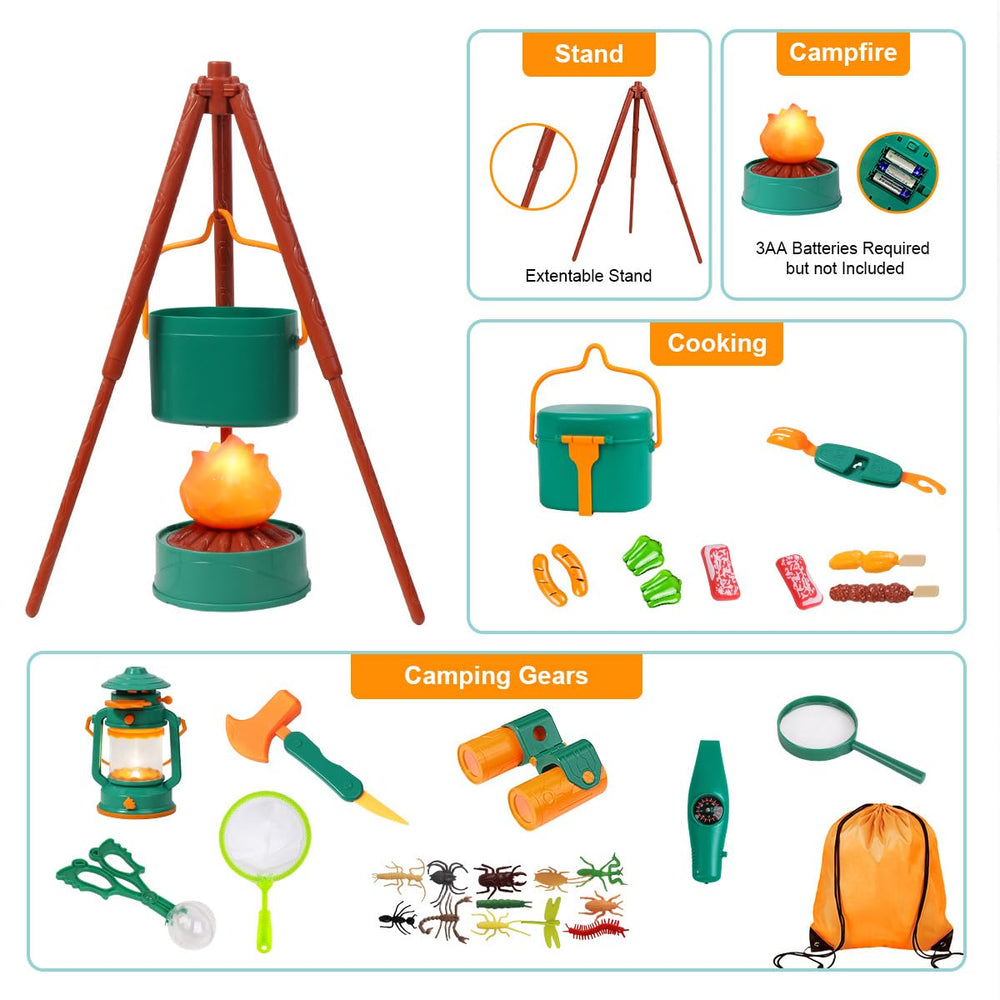 Meland camping set binoculars spark imaginative exploration from the campsite