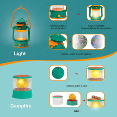 Meland camping set oil lamp adds warm ambience to pretend nights