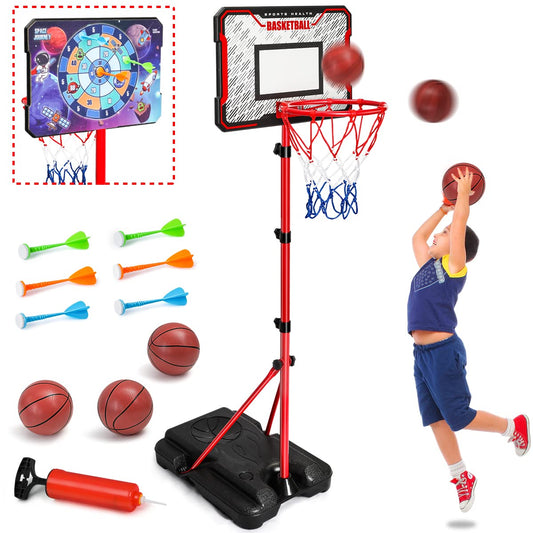 Meland Kids Basketball Hoop with adjustable height for growing players and easy setup.